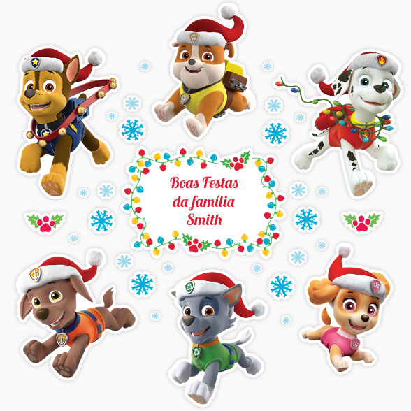 Adesivos de Natal da Patrulha Canina™